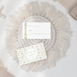 Warme vanille wildflower bruiloft Flat Place Card Plaatskaartje