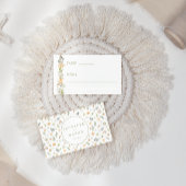 Warme vanille wildflower bruiloft Flat Place Card Plaatskaartje