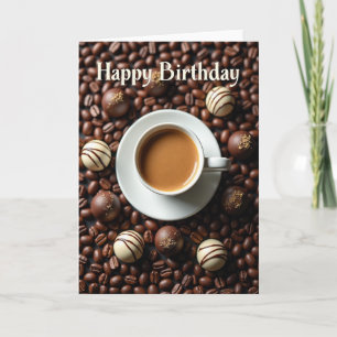 Warme Verjaardags Coffee Bean Kaart