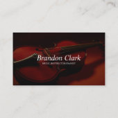 Warme viool in Studio Light Musician Visitekaartje (Achterkant)