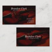 Warme viool in Studio Light Musician Visitekaartje (Voorkant / Achterkant)