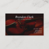 Warme viool in Studio Light Musician Visitekaartje (Voorkant)