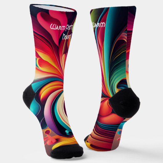 Warme voeten, warm hart! sokken (Gebogen)