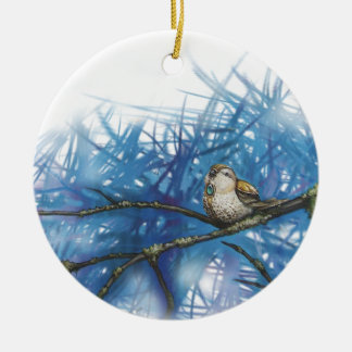 warme vogel keramisch ornament