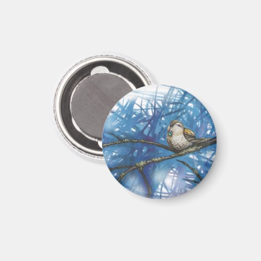 warme vogel magneet (Voorkant / Achterkant)