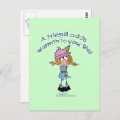 Warme vrienden! briefkaart (Voorkant / Achterkant)