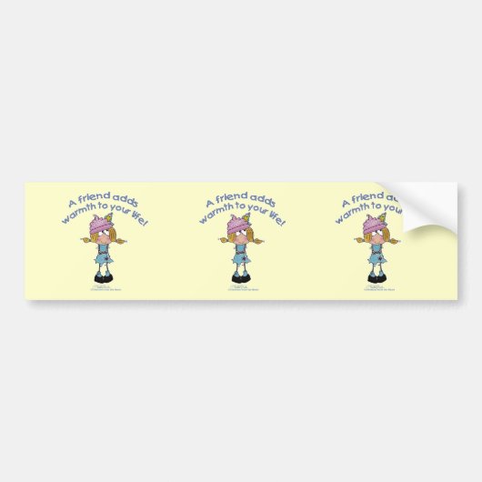 Warme vrienden! bumpersticker (Voorkant)