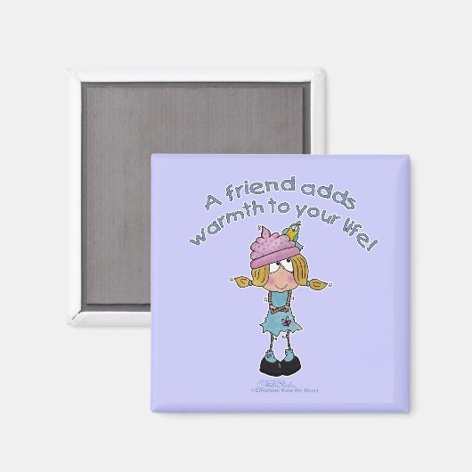 Warme vrienden! magneet (Voorkant / Achterkant)