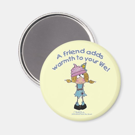 Warme vrienden! magneet (Voorkant / Achterkant)