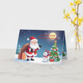 Warme & Vrolijke Kerstgroeten Kaart (Gele Bloem)