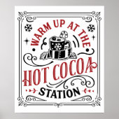 Warme warme cacao station Kerstmis Poster (Voorkant)