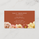  warme Waterverf Bloemen Visitekaartje (Achterkant)