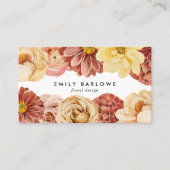  warme Waterverf Bloemen Visitekaartje (Voorkant)