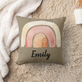 Warme Waterverf Rainbow Boho Kussen