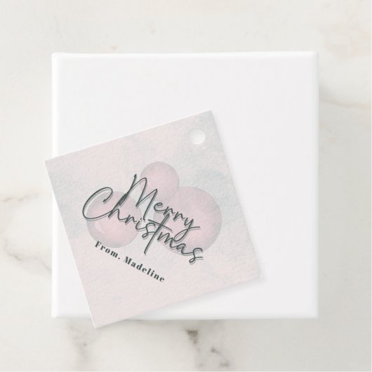 Warme waterverf vakantie kerstfeestuitnodiging bedankjes labels (In situ)