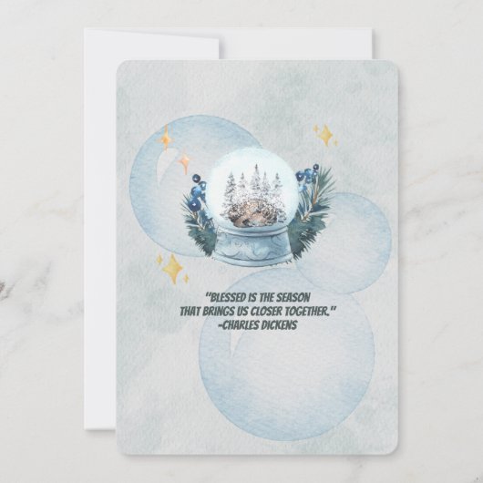 Warme waterverf vakantie kerstfeestuitnodiging kaart (Achterkant)