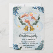 Warme waterverf vakantie kerstfeestuitnodiging kaart (Voorkant)