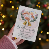 Warme waterverf vakantie kerstfeestuitnodiging kaart