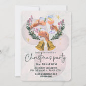 Warme waterverf vakantie kerstfeestuitnodiging kaart (Voorkant)