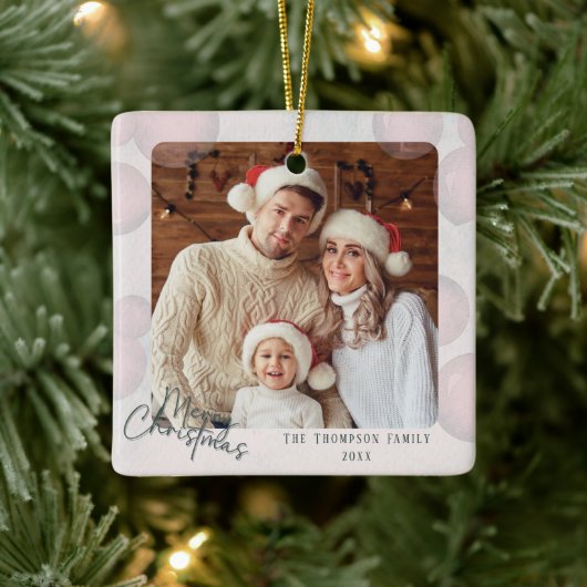 Warme waterverf vakantie kerstfeestuitnodiging keramisch ornament (Boom)