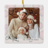 Warme waterverf vakantie kerstfeestuitnodiging keramisch ornament (Voorkant)