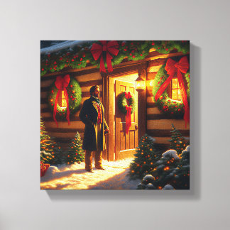 Warme Welkom: Eastman Johnson Holiday Glow Canvas Afdruk