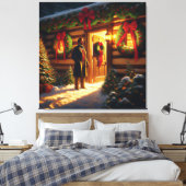 Warme Welkom: Eastman Johnson Holiday Glow Canvas Afdruk (Insitu (Slaapkamer))