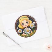 Warme Welkom! Ronde Sticker (Envelop)