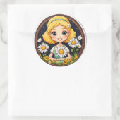 Warme Welkom! Ronde Sticker (Tas)