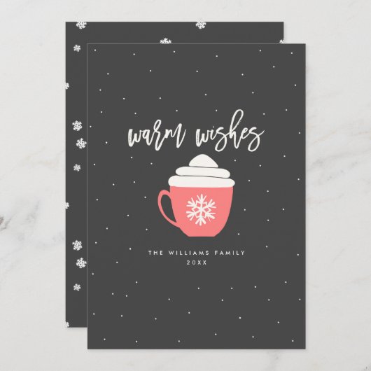 Warme Wens Kerst Kaarten (Voorkant / Achterkant)