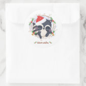 Warme wensen belettering met een schattig wasbeert ronde sticker (Tas)