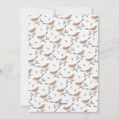 Warme Wensen Botanische Vogel Drie Foto Kerstmis Feestdagenkaart (Achterkant)