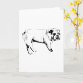 Warme Wensen Bulldog Kaart (Gele Bloem)