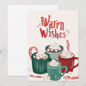 Warme Wensen Chocolade Kerstkaart (Voorkant / Achterkant)