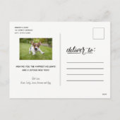 Warme Wensen Deze Feestdagen Hand Lettered 1-Foto (Achterkant)