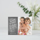 Warme Wensen Deze Feestdagen Hand Lettered 1-Foto (Staand voorkant)