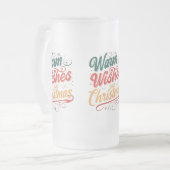 Warme wensen deze kerst - Frosted Glass Mok (16 (Voorkant links)