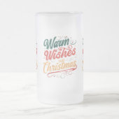 Warme wensen deze kerst - Frosted Glass Mok (16 (Center)