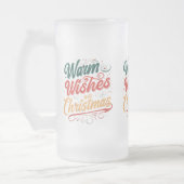 Warme wensen deze kerst - Frosted Glass Mok (16 (Links)