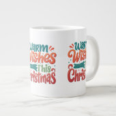 Warme wensen deze kerst - Specialty Jumbo Mok (Voorkant rechts)