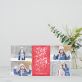 Warme wensen deze vakantie met de hand geschreven feestdagenkaart (Staand voorkant)