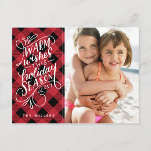 Warme Wensen Deze Van letters voorzien Plaid van Feestdagenkaart