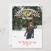 Warme wensen deze winter kerst vakantie foto feestdagenkaart (Voorkant)