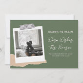 Warme wensen dit seizoen vakantie Kaart (Voorkant)