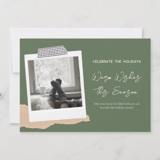 Warme wensen dit seizoen vakantie Kaart (Voorkant)