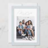 Warme wensen één foto sneeuwjacht frame eenvoudig feestdagenkaart (Voorkant)