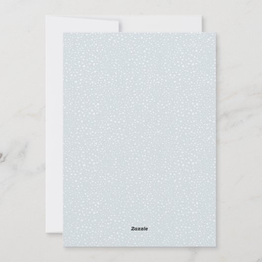 Warme wensen één foto sneeuwjacht frame eenvoudig feestdagenkaart (Achterkant)