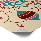 Warme wensen Elegante Vintage Kerst Whimsy Poster (Hoek)