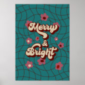 Warme wensen Elegante Vintage Kerst Whimsy Poster (Voorkant)