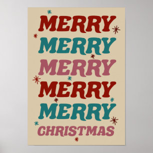 Warme wensen Elegante Vintage Kerst Whimsy Poster